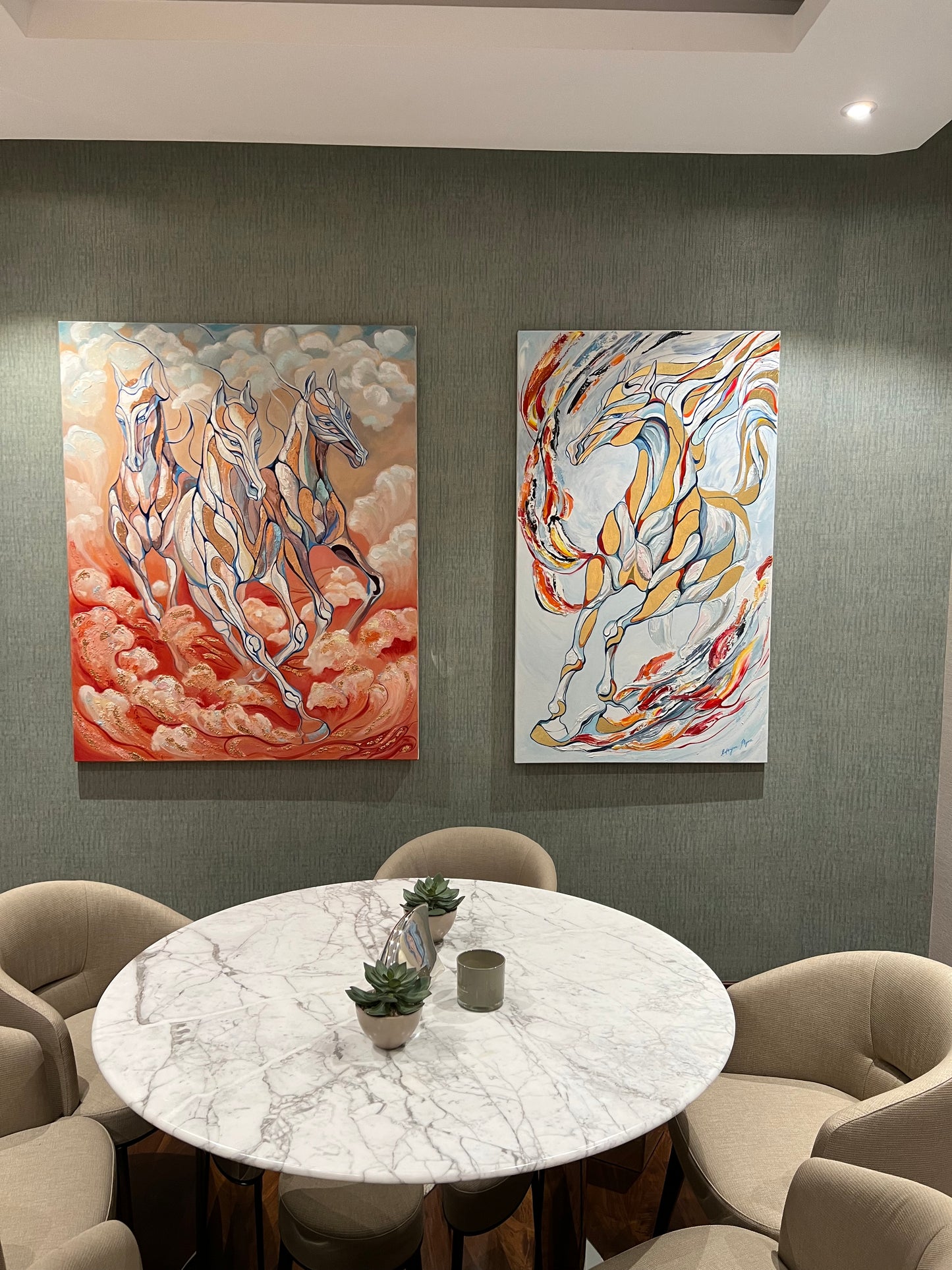 "Al Hamra" 150x120 cm. Oil on canvas, texture. 2022