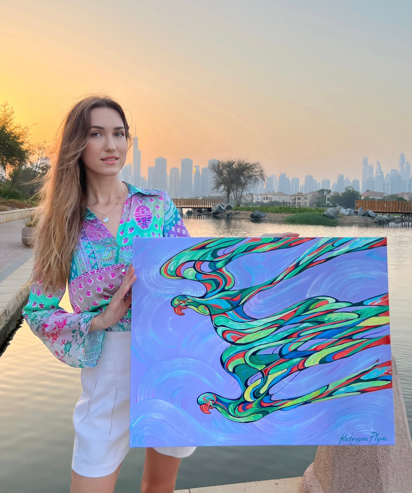 “Sunset Serenade” 55x70 cm. Oil on canvas