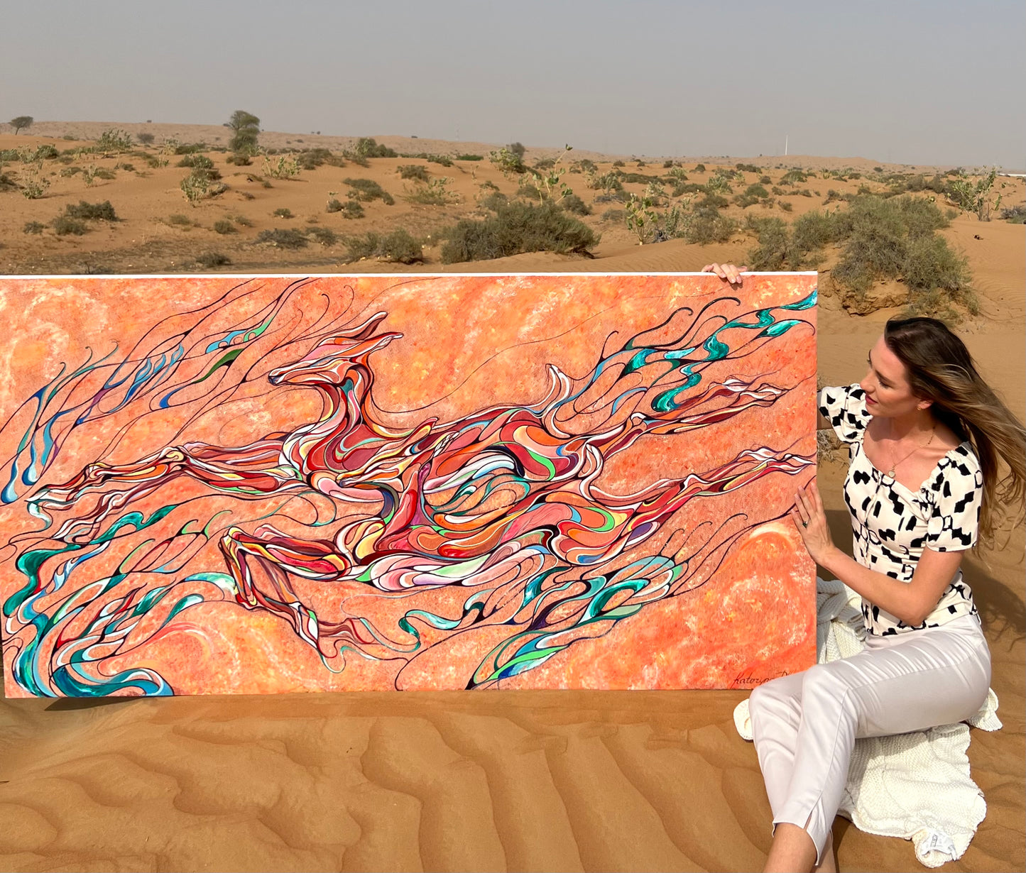 “Oasis” 100x190 cm. Oil on canvas.