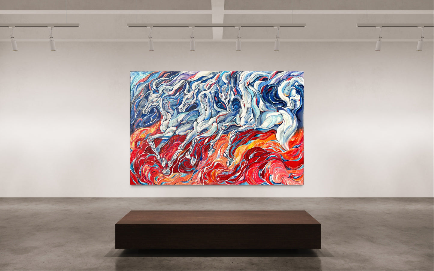 "Majestic Gallop" 190x290 cm. Oil on canvas